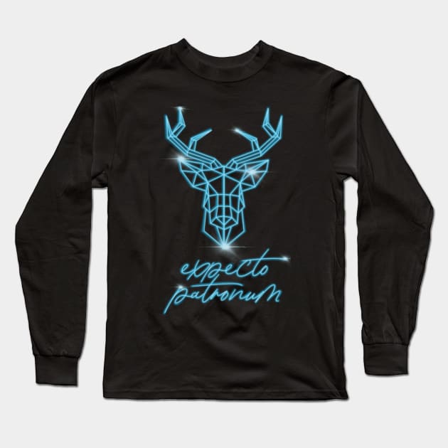 expecto patronum neon Long Sleeve T-Shirt by creativeballoon